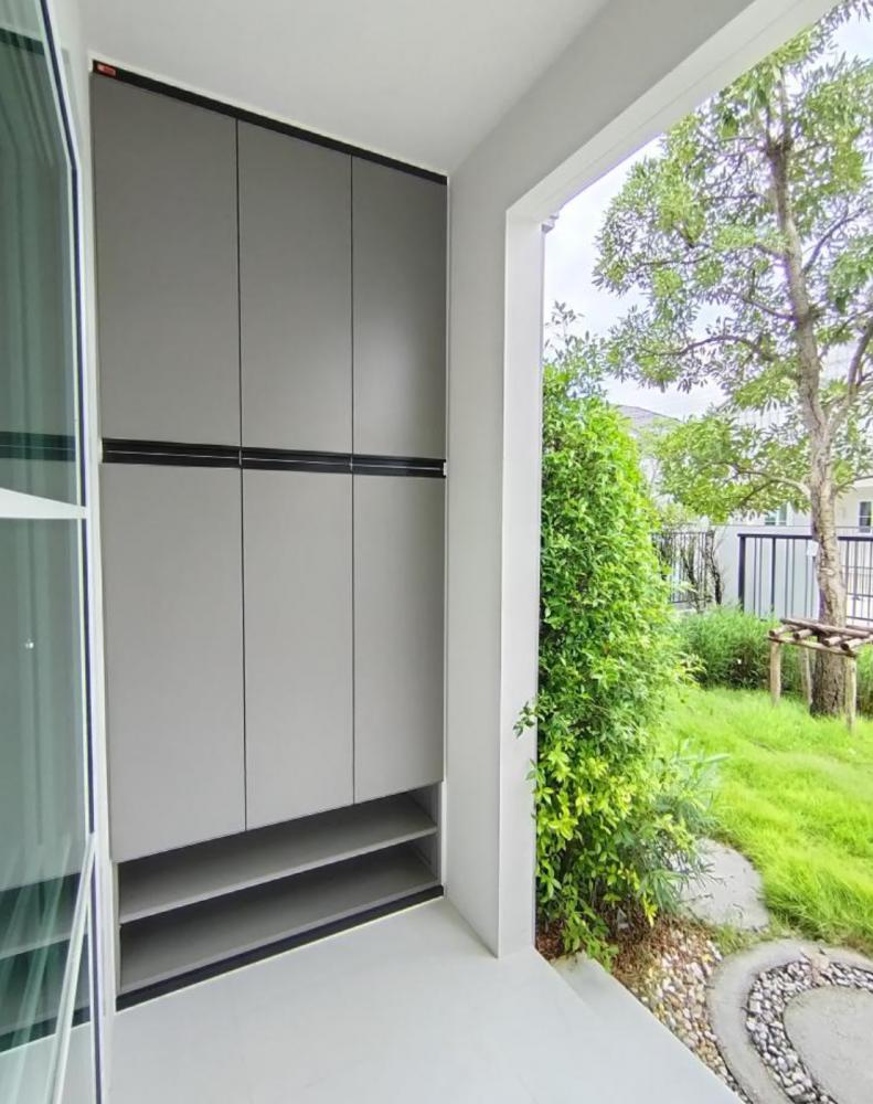 ตู้รองเท้ากันชื้น บานเปิดอบสีเทา