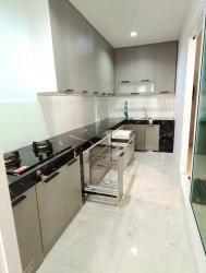 ครัวปูน บานซิงค์ บานอบสีเทา