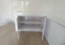 ครัวปูน บานซิงค์ บานอบสีขาว