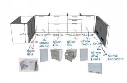 ครัวปูน บานซิงค์ บานอบสีขาว