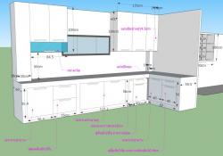 ชุดครัวปูนบานซิงค์ บานอบสีน้ำตาล