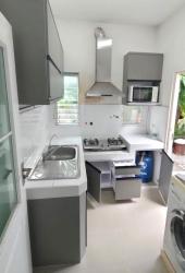 ครัวปูน บานซิงค์ บานสีเทา