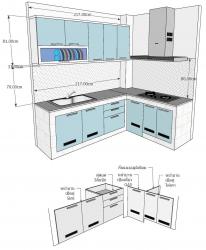ครัวปูน บานซิงค์ บานสีฟ้าเทา