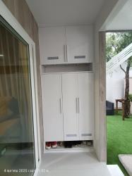 ตู้รองเท้า ตู้เก็บของ บานอบสีมุก