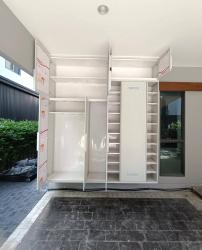 ตู้รองเท้ากันชื้นกันปลวก บานสีควัน