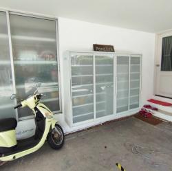 ตู้รองเท้า บานเลื่อนกระจก