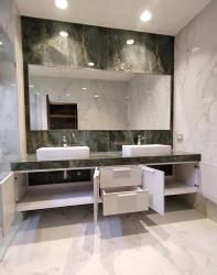 ตู้ใต้อ่างลัางหน้า บานอบสีควันบุหรี่