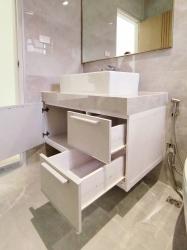 ตู้ใต้อ่างล้างหน้า บานอบสีมุก